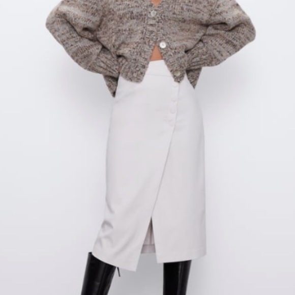 Xs Zara Ice MIDI Buttoned Skirt - Picture 1 of 1